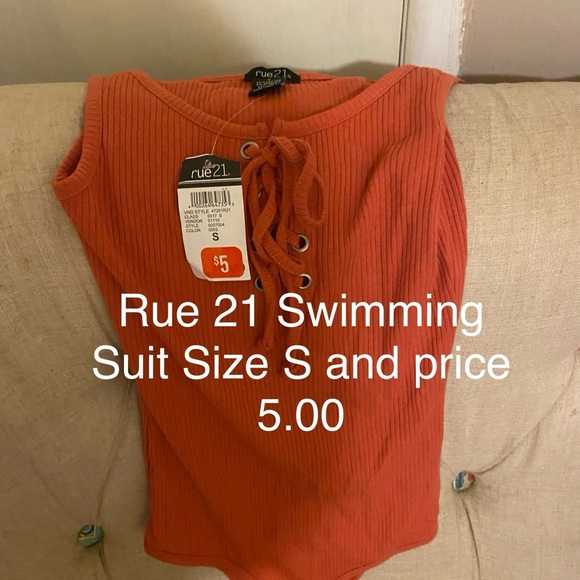 Rue 21 size small never worn tag still on ut redesh orange small swimsuit - Picture 1 of 1